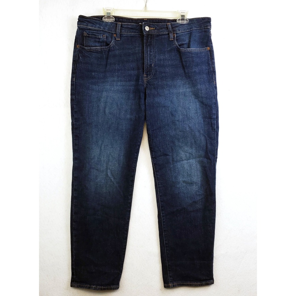 Old Navy Mid-Rise O.G. Straight Jeans Dark Blue  Women's Size 12